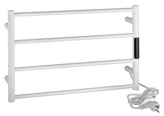 Törölközőtartó 56x37 cm rozsdamentes acél/fehér