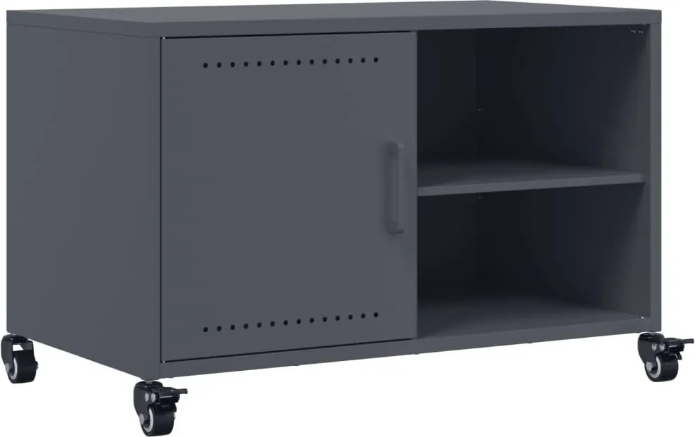 vidaXL antracitszürke acél TV-szekrény 68 x 39 x 43,5 cm