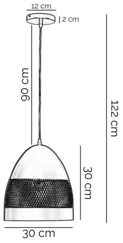 ONLI - Csillár zsinóron POLLY 1xE27/22W/230V fekete
