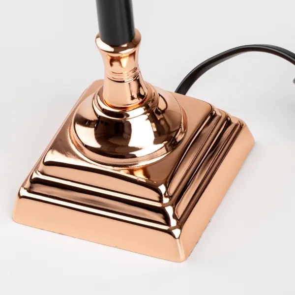BRILAGI - CERIA asztali lámpa 1xE14/40W/230V átm. 20,5 cm fekete/rézszínű/fehér