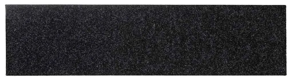 30 db fekete lépcsőszőnyeg öntapadós téglalap alakú 76x20 cm
