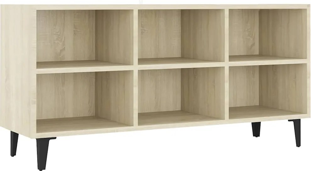 vidaXL sonoma tölgy színű TV-szekrény fémlábakkal 103,5 x 30 x 50 cm