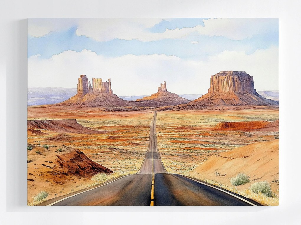 Poszter Monument Valley Út Sivatag Usa Utah 80x60