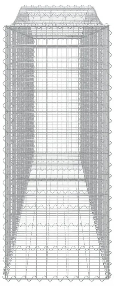 vidaXL 5 db íves horganyzott vas gabion kosár 400x50x120/140 cm