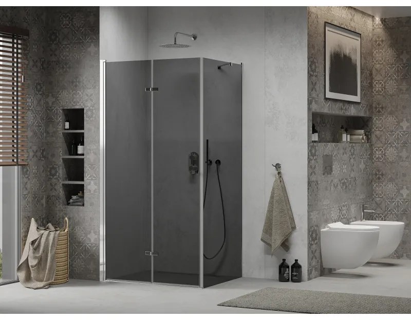 Mexen Lima zuhanykabin 70x120cm, 6mm üveg, króm profil-szürke üveg, 856-070-120-01-40