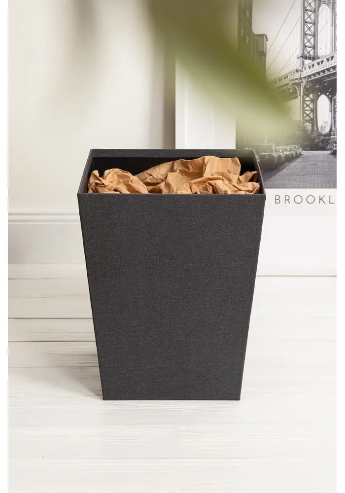 Fekete irodai szemetes Sofia Canvas Paper Laminate – Bigso