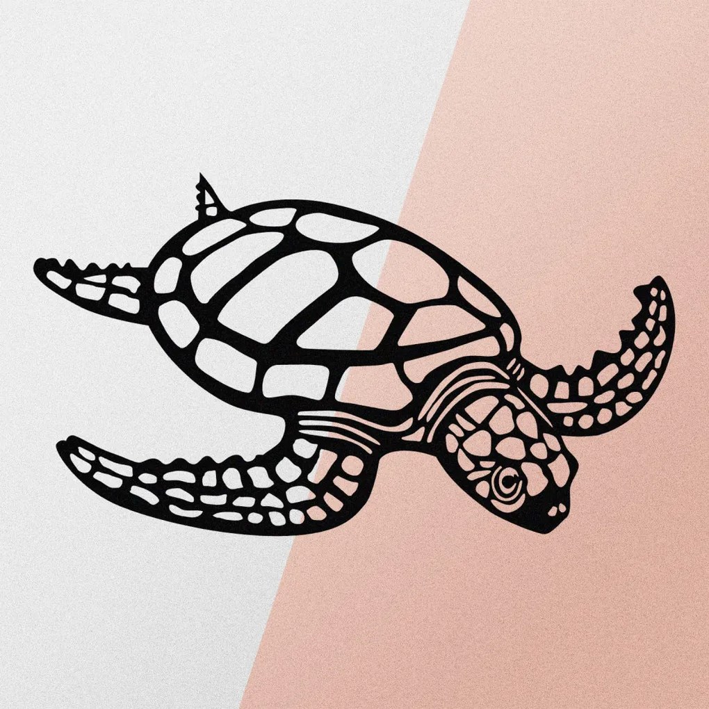Caretta Caretta fém faldekoráció