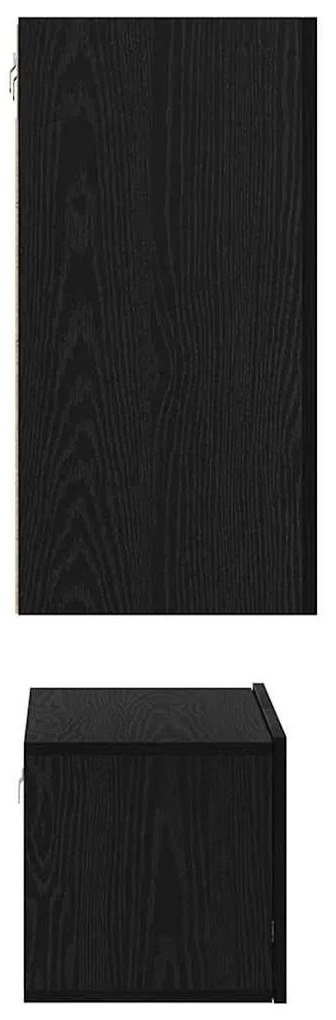 TV szekrény garnitúra 3 pcs Musta tammi 60 x 30 x 30 cm Faanyag