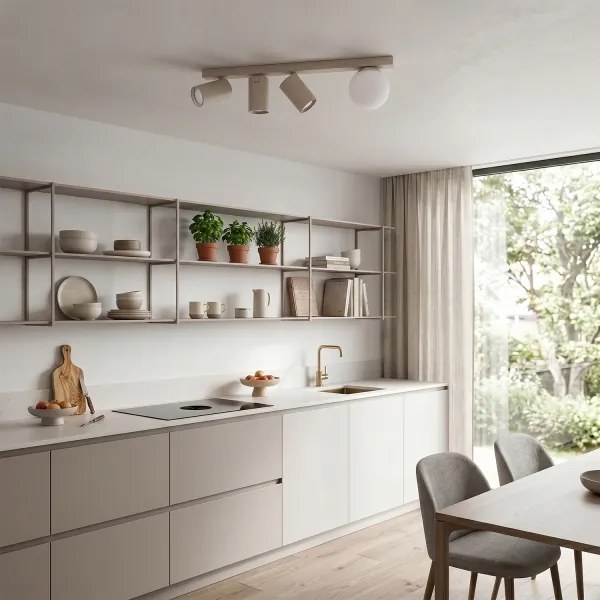 Brilagi - SELE BALL irányítható spotlámpa 3xGU10/30W/230V + 1xG9/10W bézs