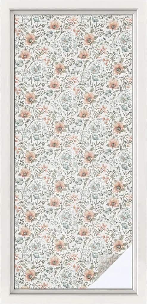 Tejfólia Ablaküveghez Öntapadós Adatvédelem Virágmintás 50x116