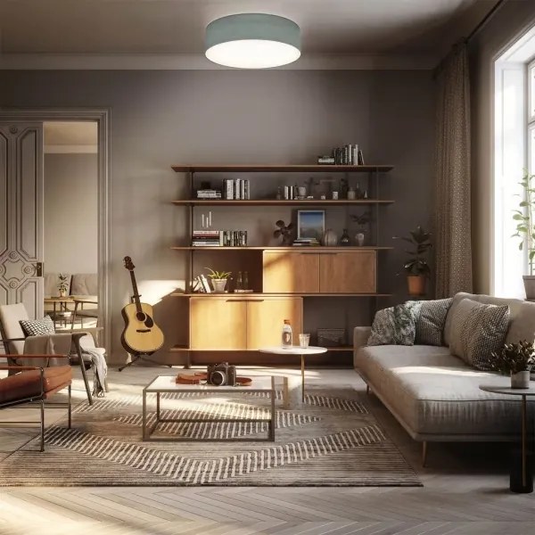 Mennyezeti lámpa 2xE27/40W/230V, átmérő 38 cm, szürke