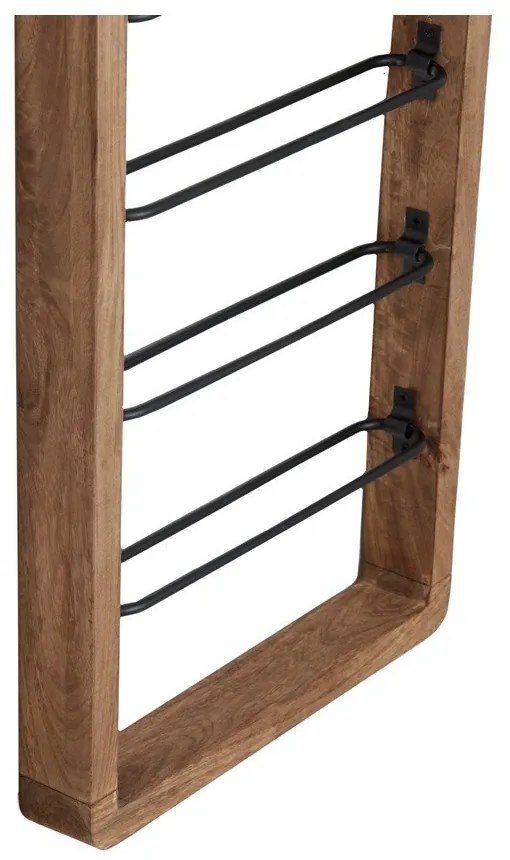 Barna fali bortartó polcos állvány, palackok száma 8 Sorrento – Light & Living