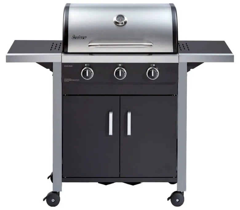 Chicago 3 fekete kültéri gáz grillsütő - ENDERS