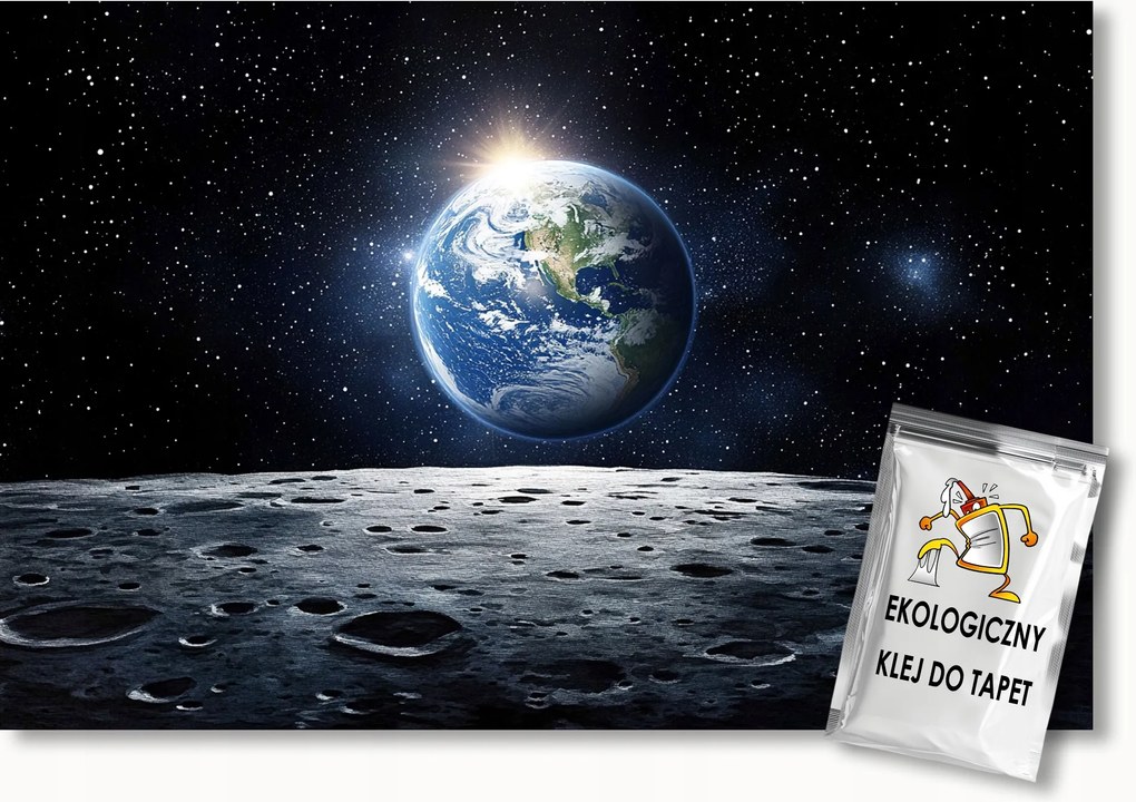 Fotótapéta Flizelina Kozmosz Univerzum Föld Hold 312x219 ragasztó