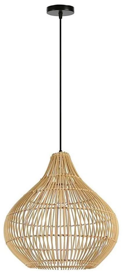 Immax 08257L - Csillár zsinóron PELO 1xE27/40W/230V átm. 40 cm rattan