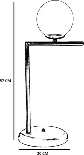 Fém éjjeli lámpa, 57 cm – TR534LUN5123