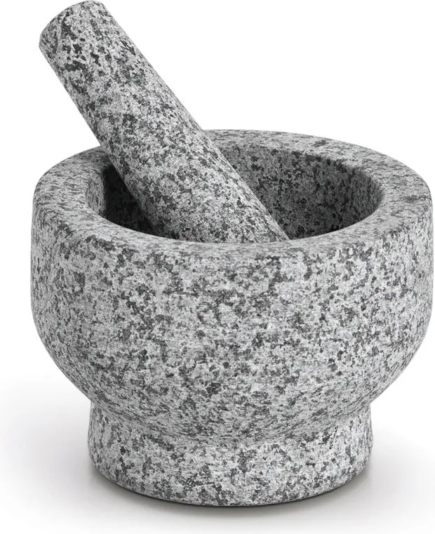 Gránit aknavető, szürke, Ø14x10cm