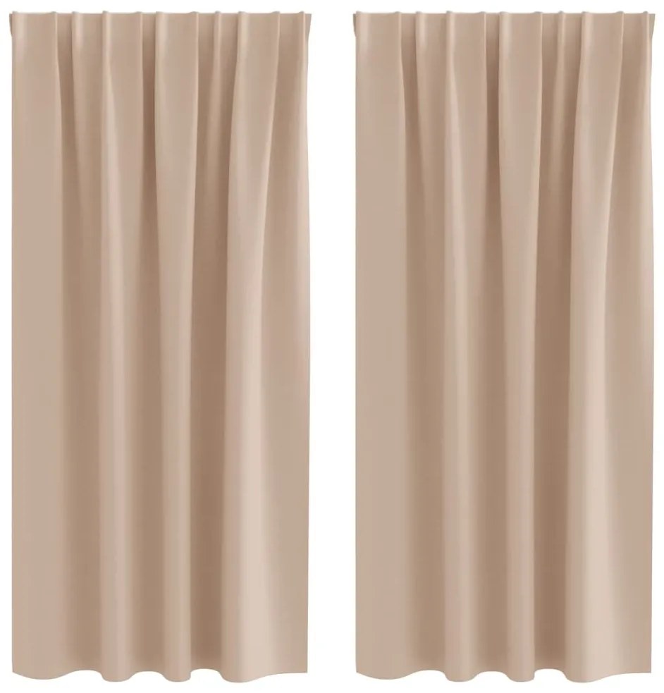 Függönyök függönyökkel 2 pcs Tópszínű 175x140cm Poliészter