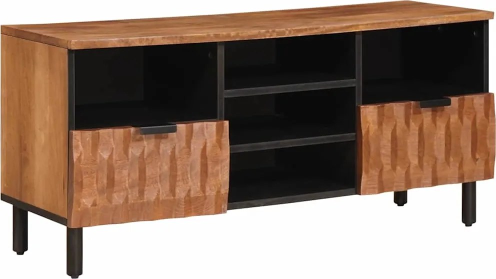 vidaXL TV szekrény Akácbarna felület 100 x 33 x 46 cm Tömör Mangófát