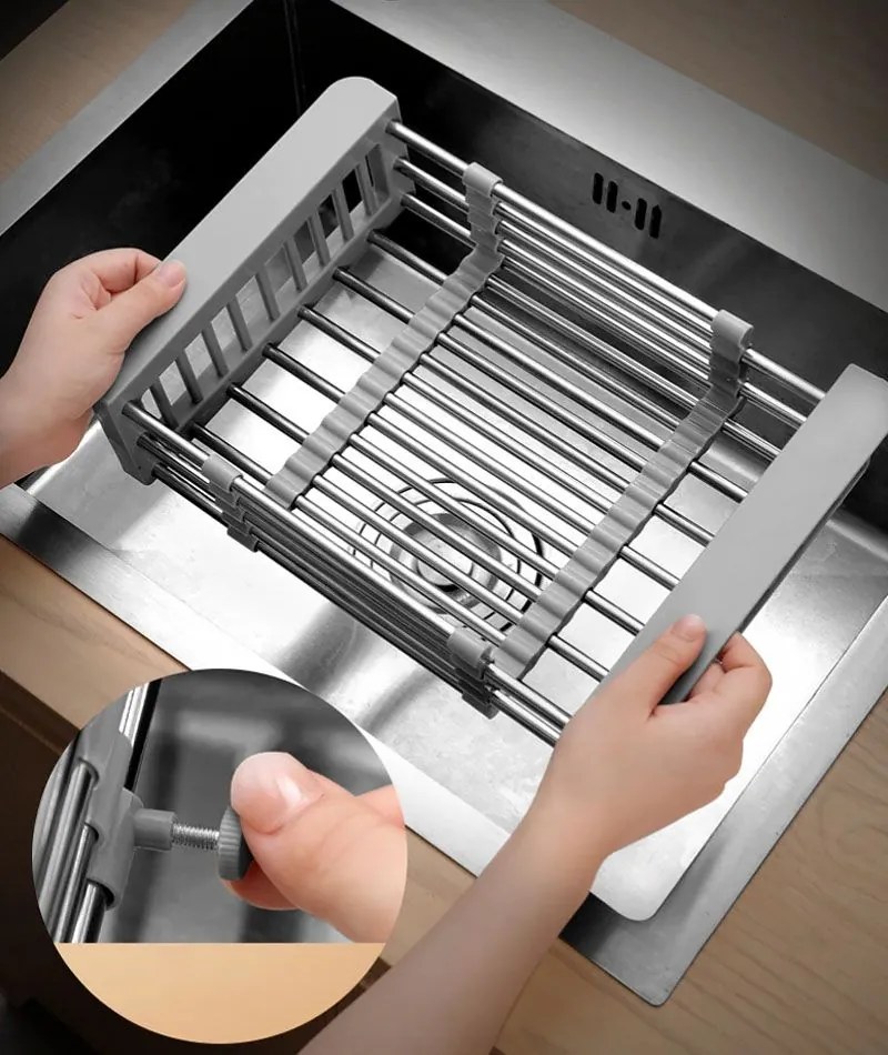 Teleszkópos csöpögtető mosogatóhoz szürke