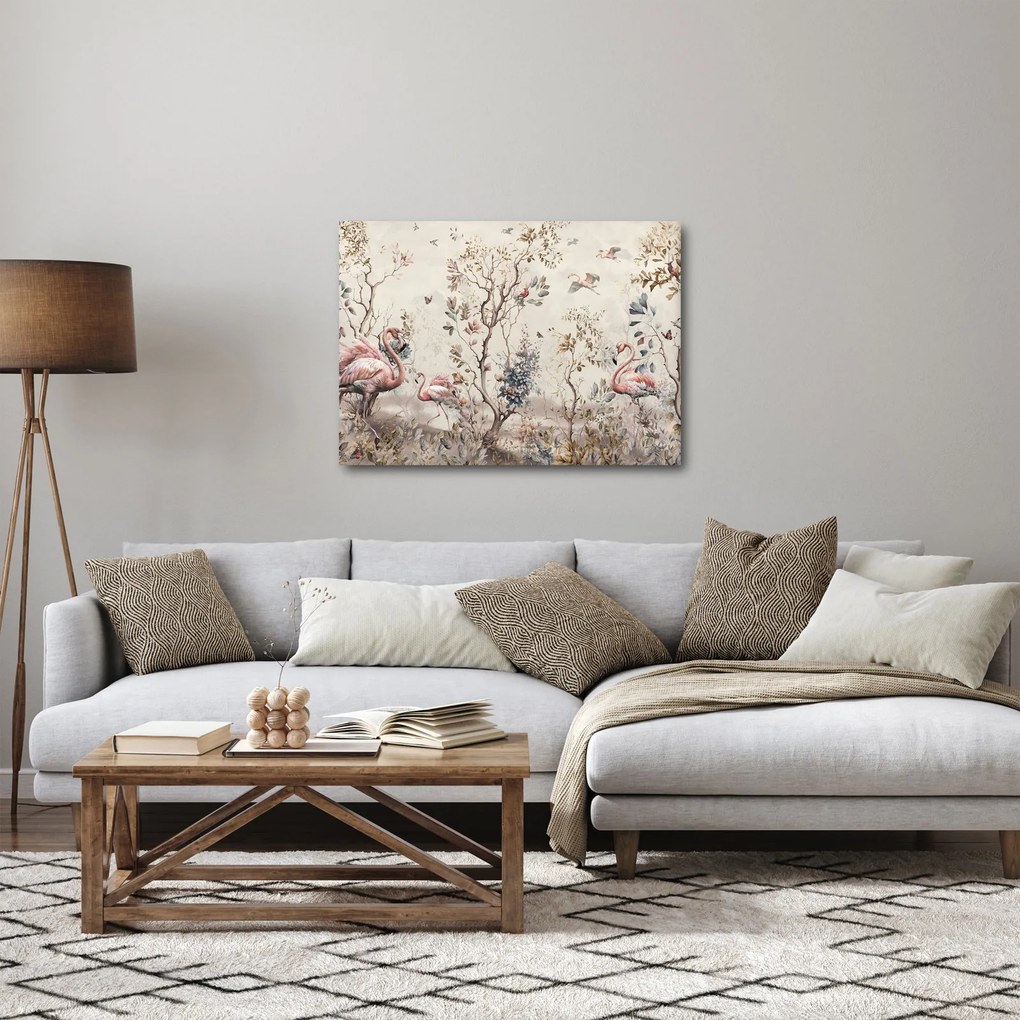 Kép - Rajz flamingókról (70x50 cm)