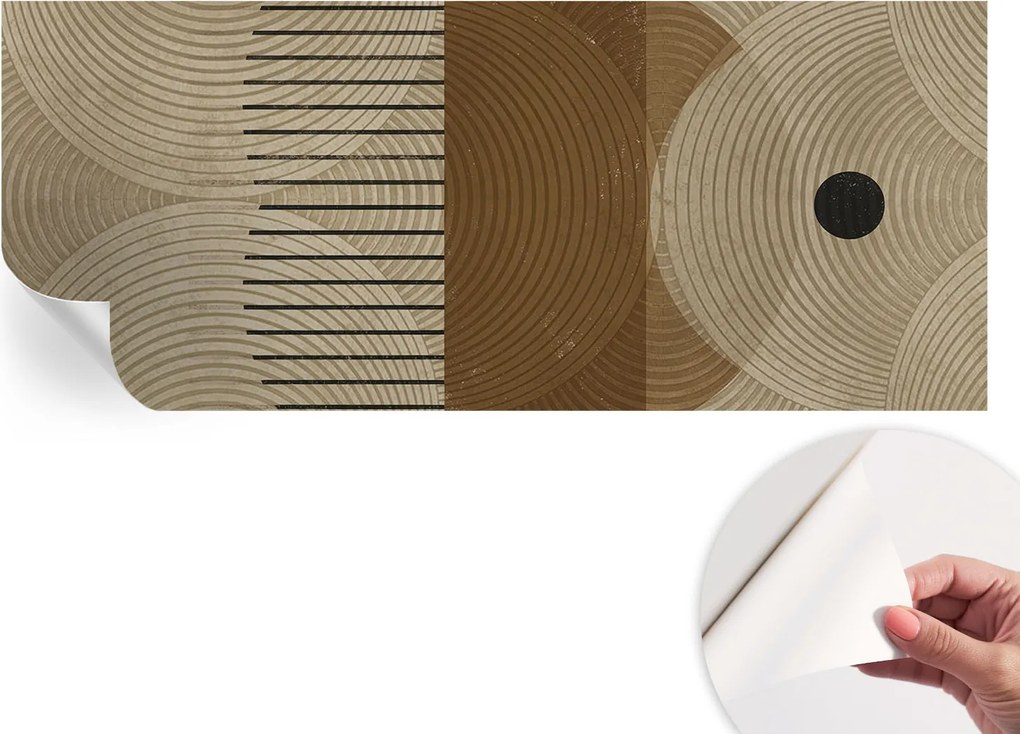 Öntapadós tapéta Fali furnér 3D hatás Harmónia geometria 250x104 cm