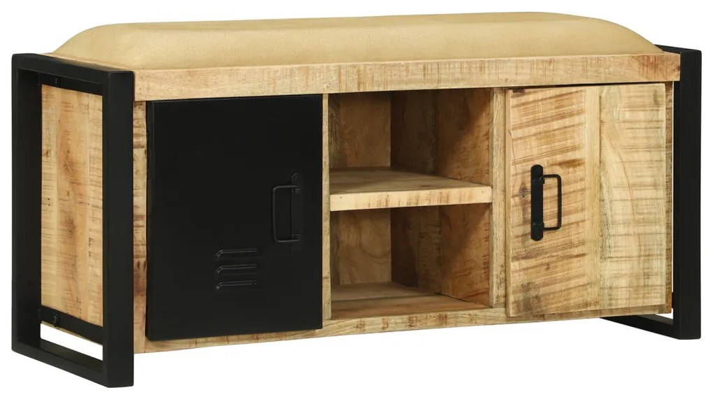 Pad szekrény 100x35x50 cm Tömör fa Durva mangófából