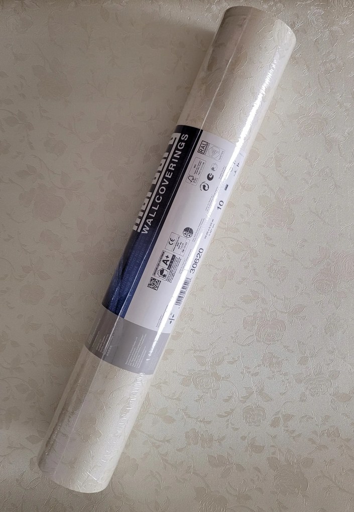 Fali tapéta, dekoratív háttér, dombornyomott virágok, 30620