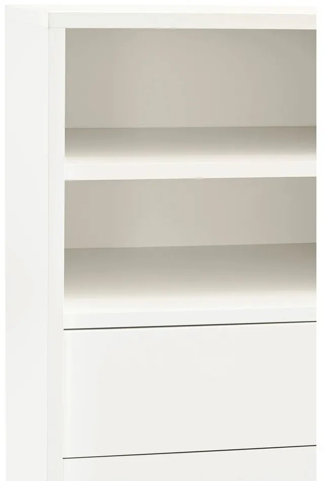 Bézs-krémszínű magas komód tolóajtóval 120x140 cm Nube – Teulat