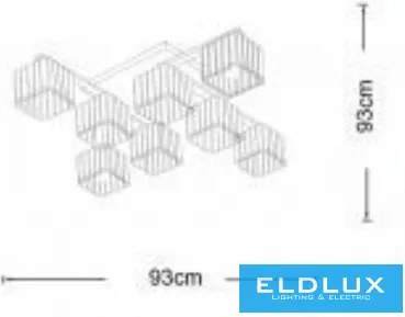 ELDLUX C28-8 Loft Mennyezeti Lámpa IP20