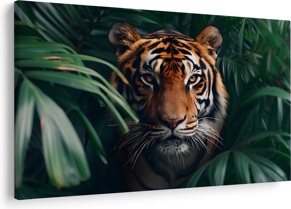 Kép - Egy tigris portréja a dzsungelben (90x60 cm)