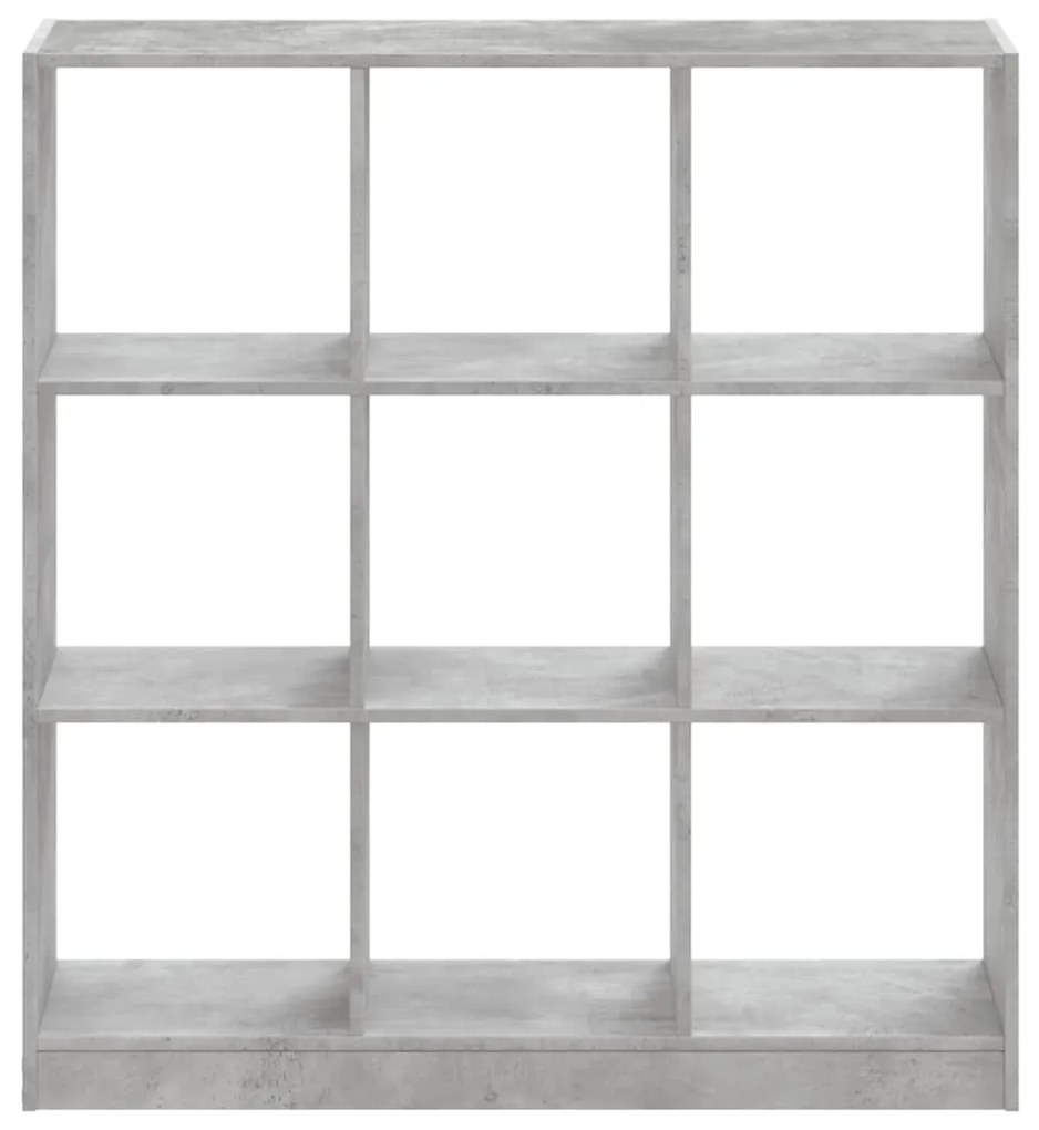 betonszürke szerelt fa könyvespolc 102 x 32 x 108 cm