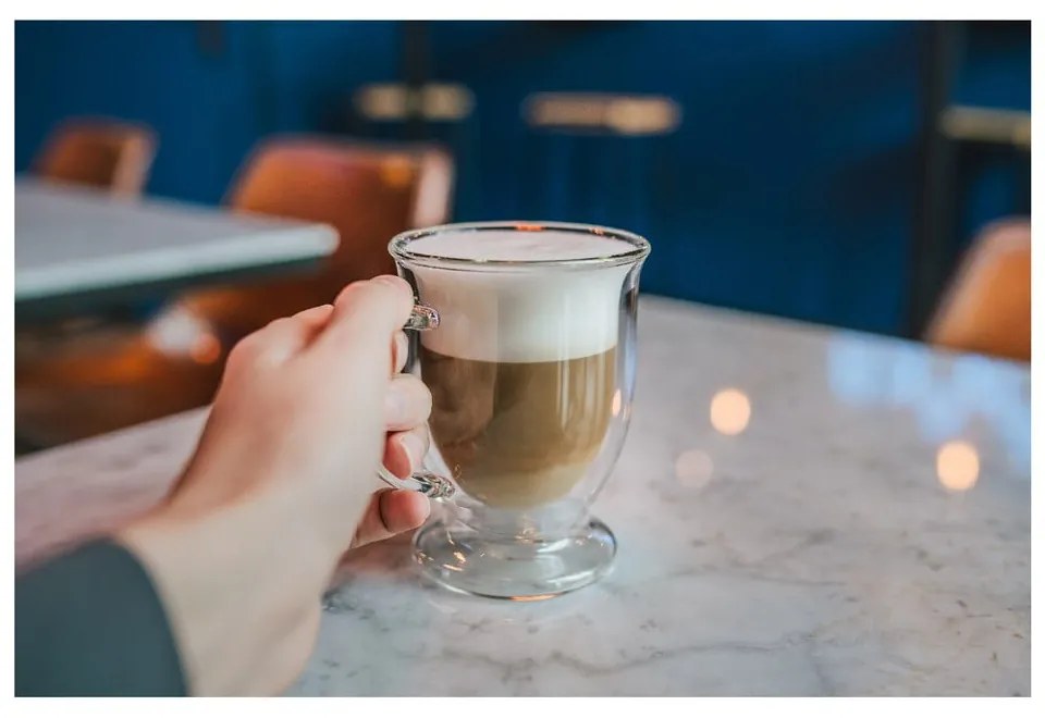 Üveg duplafalú bögre szett lattéhoz 2 db-os 250 ml Amo – Vialli Design