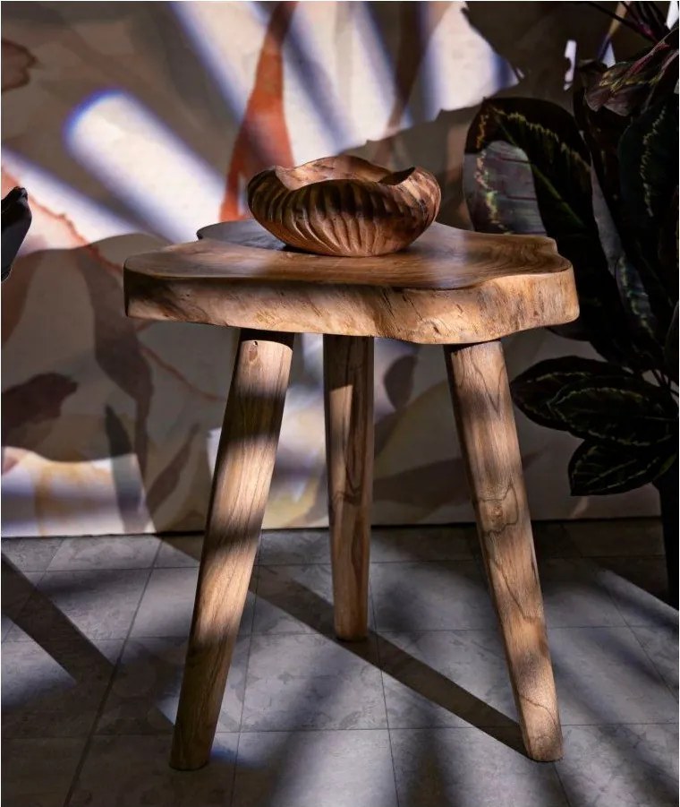 Natúr színű teakfa ülőke Budut – Mauro Ferretti