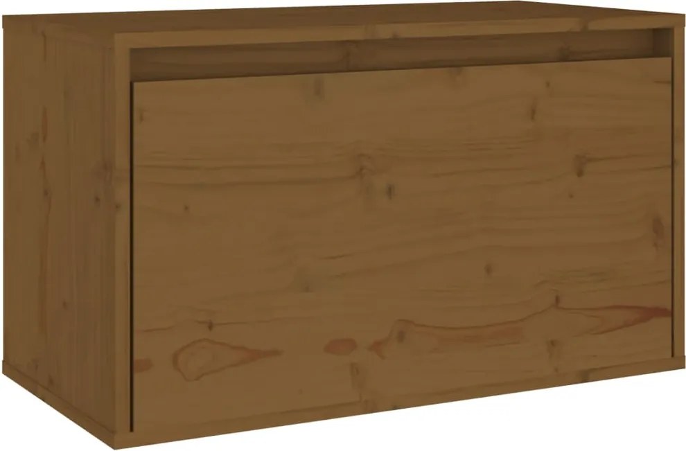 vidaXL mézbarna tömör fenyőfa faliszekrény 60 x 30 x 35 cm