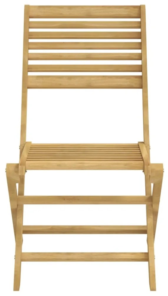 4 db összecsukható tömör akácfa kerti szék 48,5x61,5x87 cm