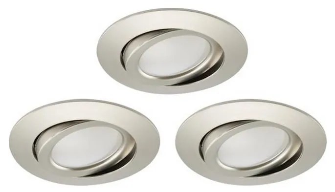 Brilo - KÉSZLET 3x LED Dimmelhető fürdőszobai beépíthető lámpa LED/5W/230V IP23