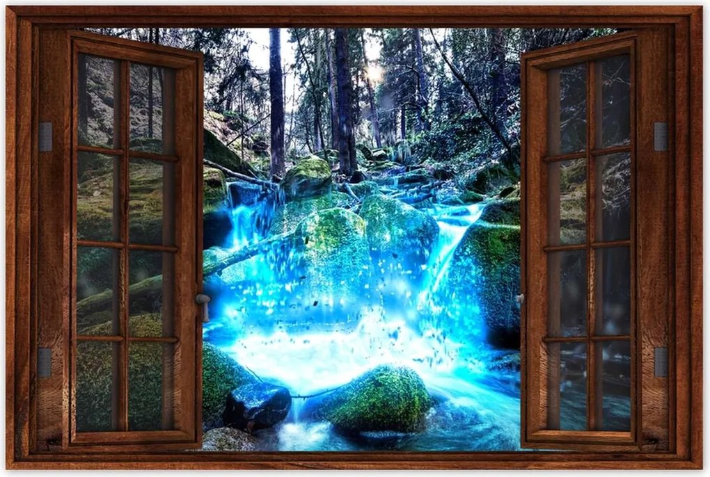 Poszterek 60x40 Vízesés a folyón Hegyek