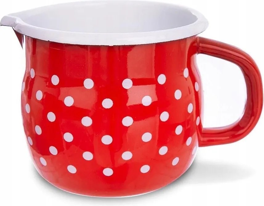 Zománcozott Konyhai Bögre Edény Fazék Bögre Fogantyúval 10 cm 0,8L