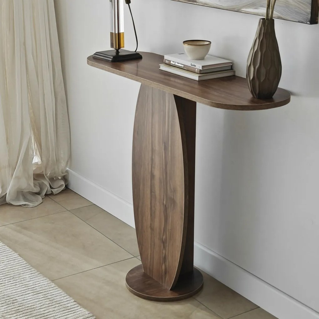 Ellittica Walnut összecsukható konzolasztal