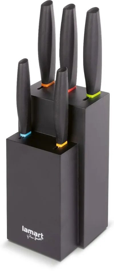 Lamart LT2158 késkészlet blokkban, színes, 5 db