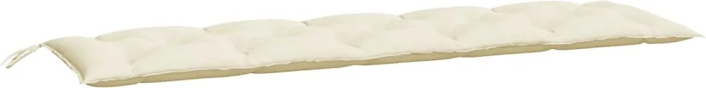 vidaXL krémszínű oxford szövet kerti padpárna 180 x 50 x 7 cm