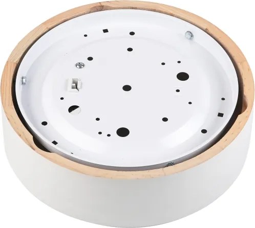 Mennyezeti lámpatest NATURAL 1xE27/15W/230V átm. 27,5 cm fenyő/fehér