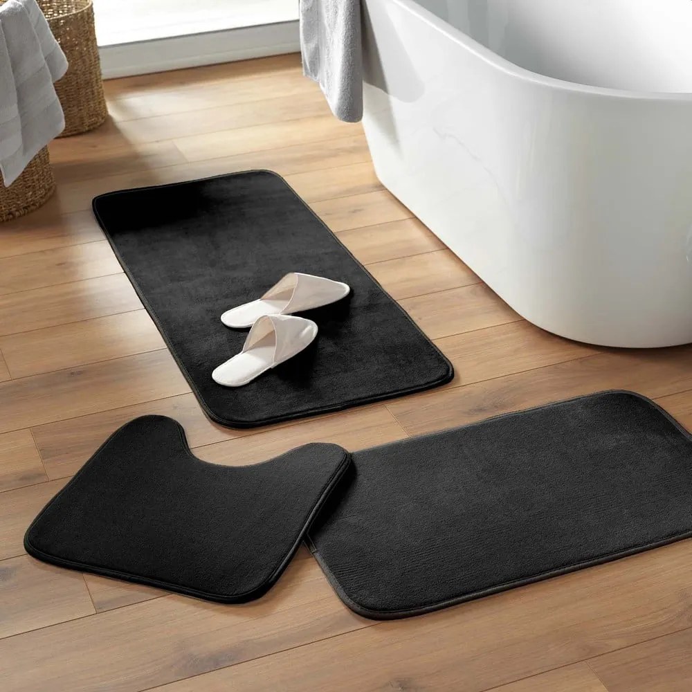 Fekete fürdőszobai kilépő WC-hez 45x45 cm Vitamine – douceur d'intérieur