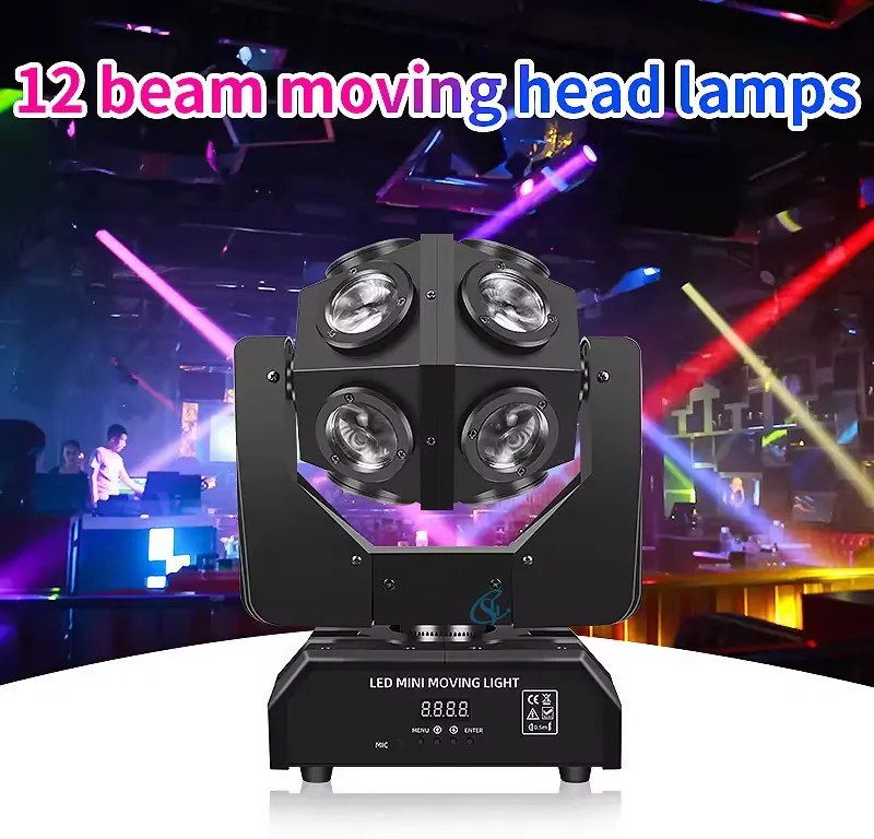 Mozgófejes LED Projektor Színpadi Lámpa 150W, Hangaktiválás, fekete Színpad Technika