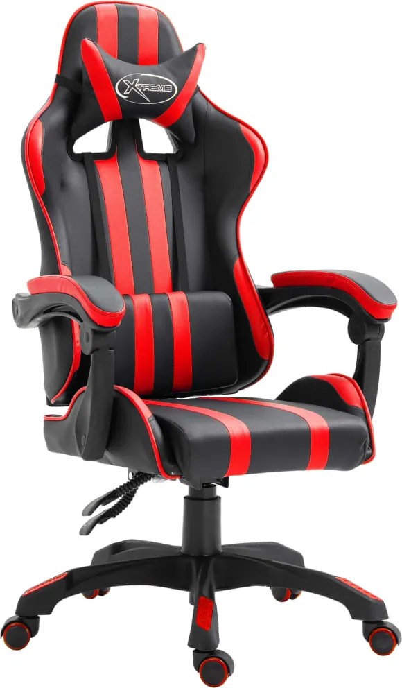 vidaXL piros műbőr gamer szék