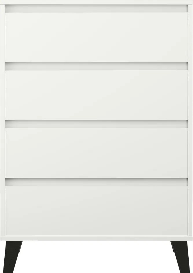 Komód, fehér, BOGAN NEW 4S70