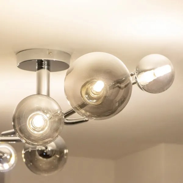 Brilagi - LED Felületre szerelhető csillár MISTEL 6xG9/3W/230V fényezett króm/füstös