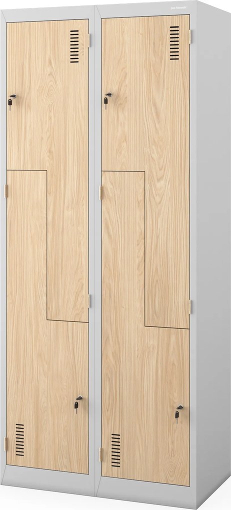 L típusú öltözőszekrény szürke / sonoma tölgy: Eco Design JULIA, 800 x 1850 x 450 mm