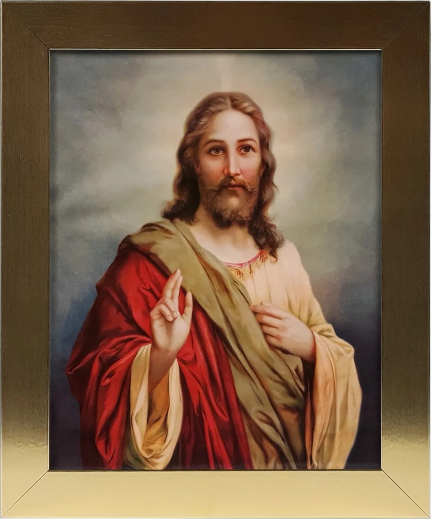 Vászonkép 30x25 Jézus Krisztus Arany Keret